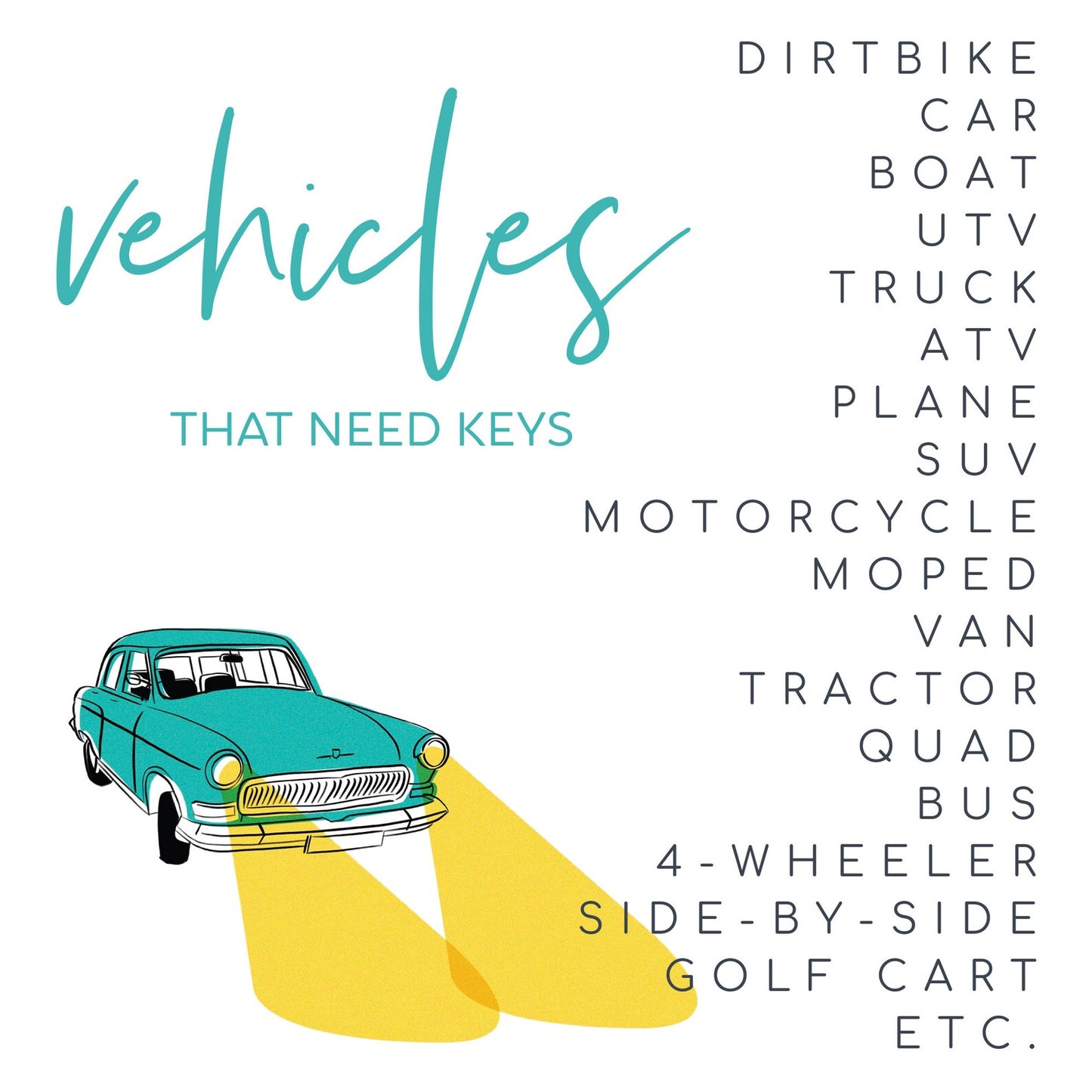 Label Your Keys, Retro Motel Keychain