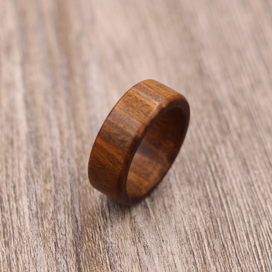 Lignum Vitae Wood Ring - Plain and/or Personalized