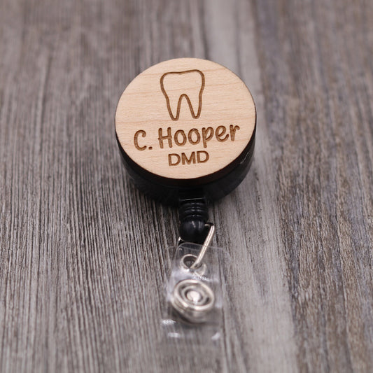 Dentist Badge Reel with Name