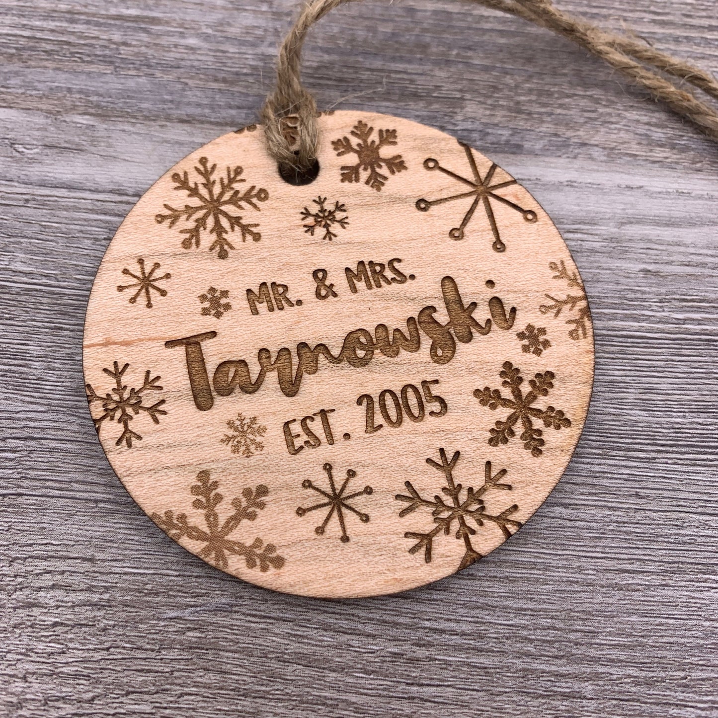 Couples Snowflake Ornament