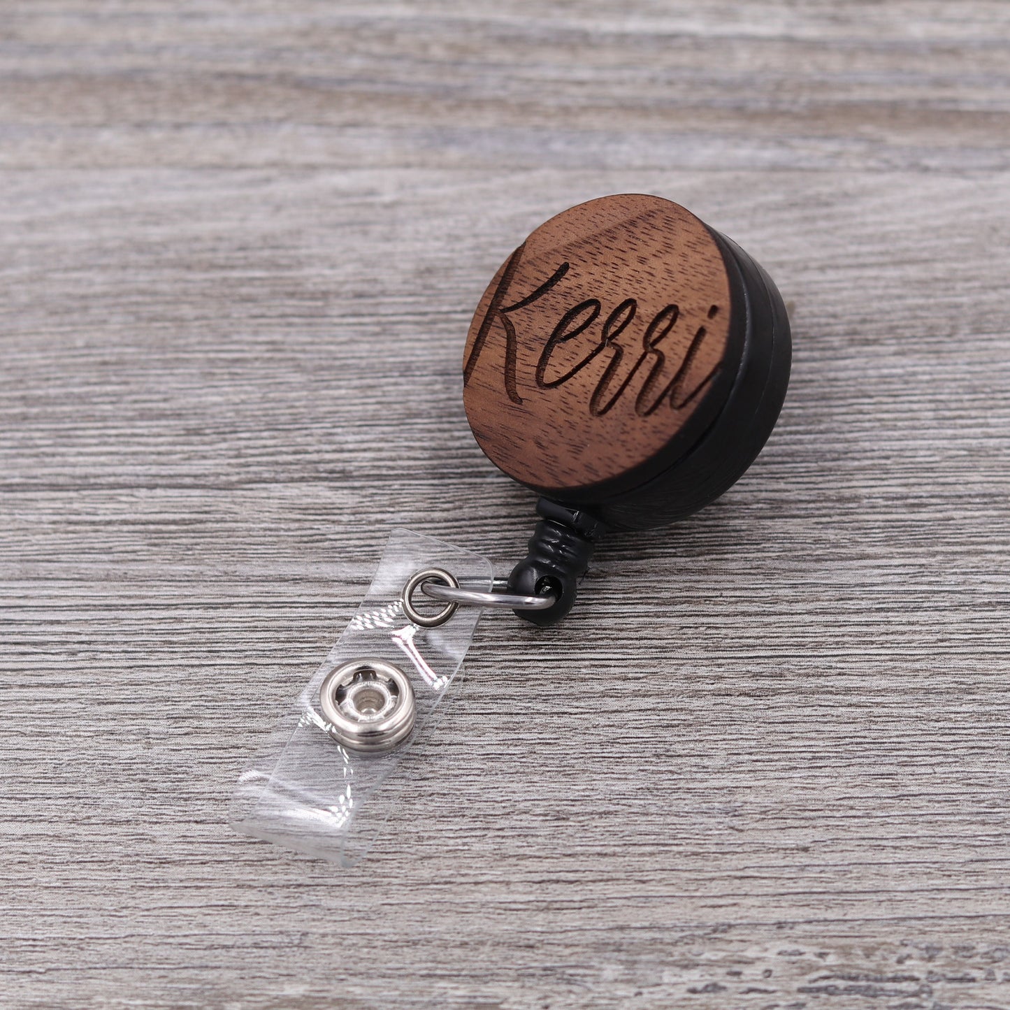 Cursive Name Badge Reel