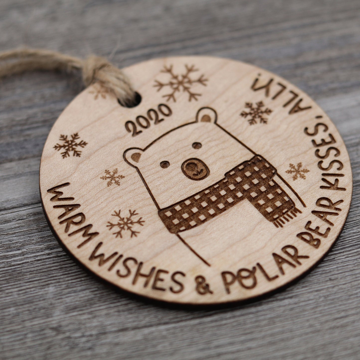 Polar Bear Kisses Ornament