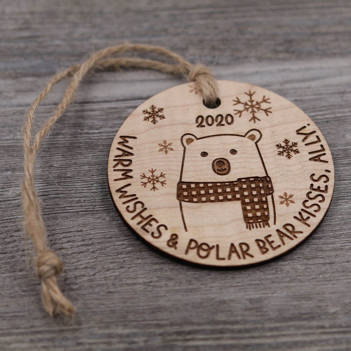 Polar Bear Kisses Ornament