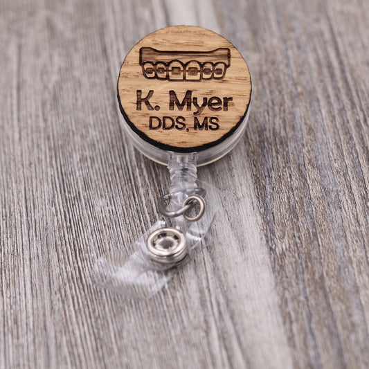 Braces Badge Reel with Name