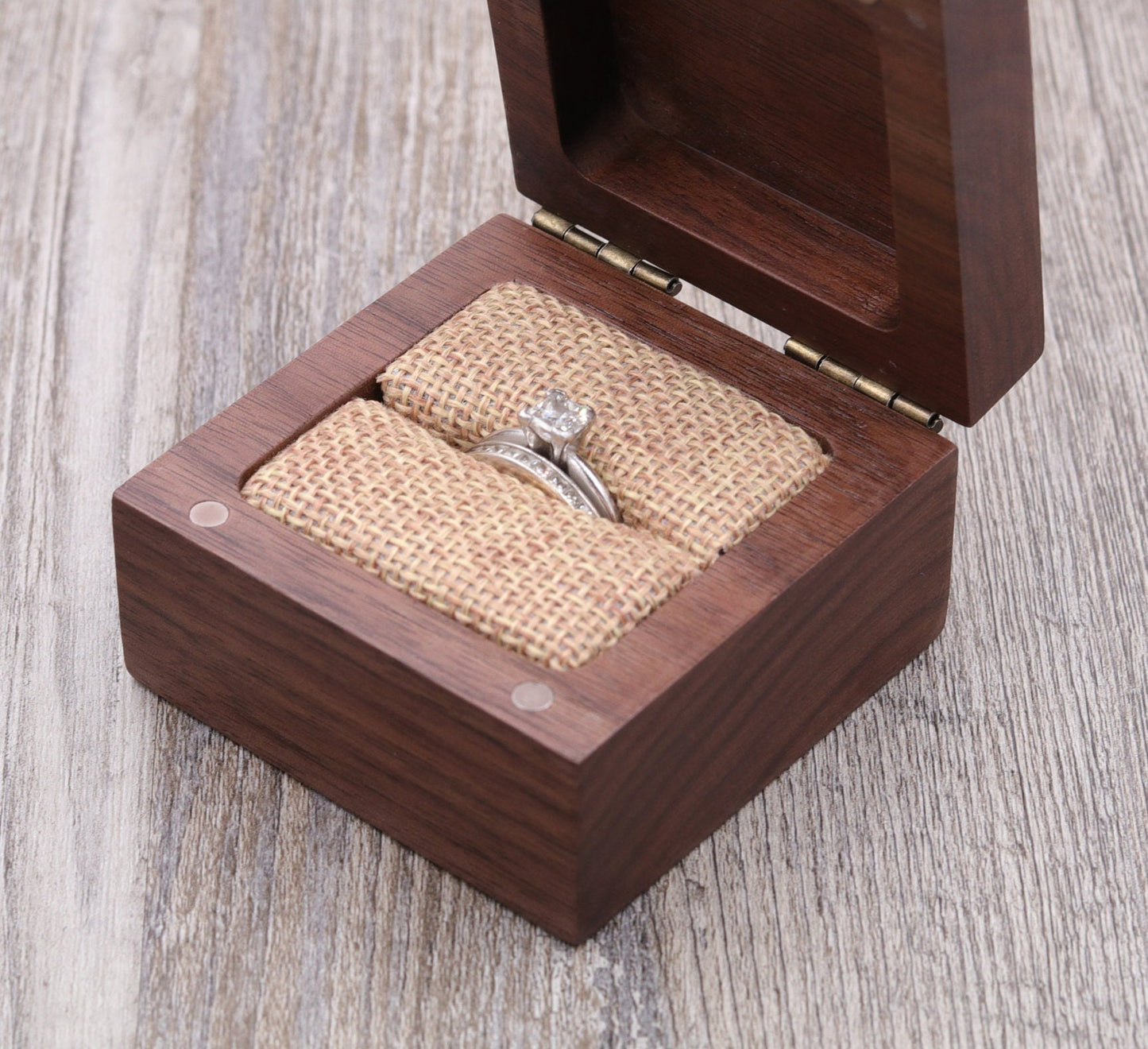 Personalized Names with Date - Ring Box, Keepsake Box, Jewelry Box