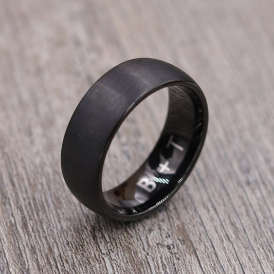 8MM Black Tungsten Ring