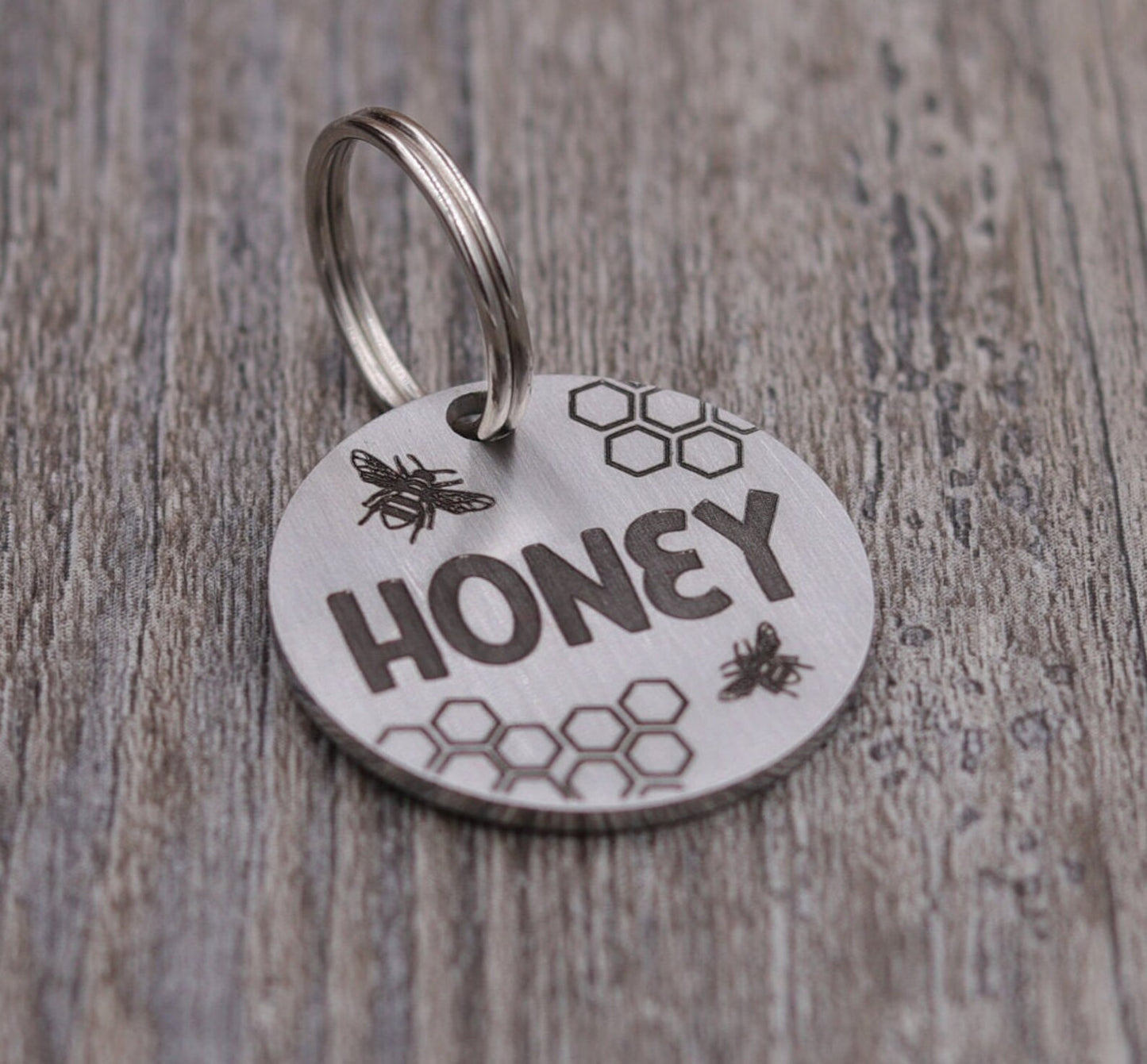 Bees & Honeycomb Personalized Pet Tag