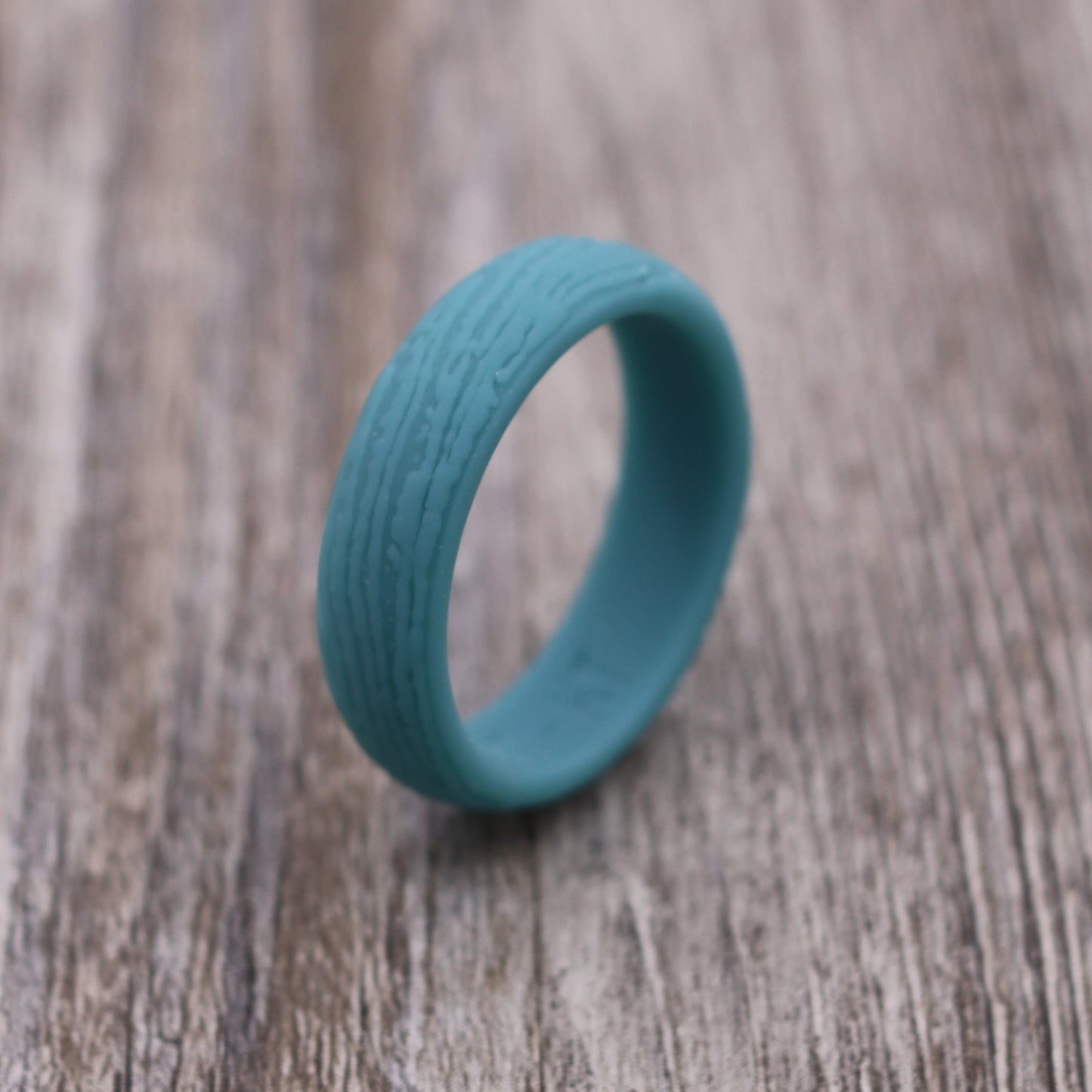 5.7MM Tree Bark Textured Silicone Ring - PERSONALIZED