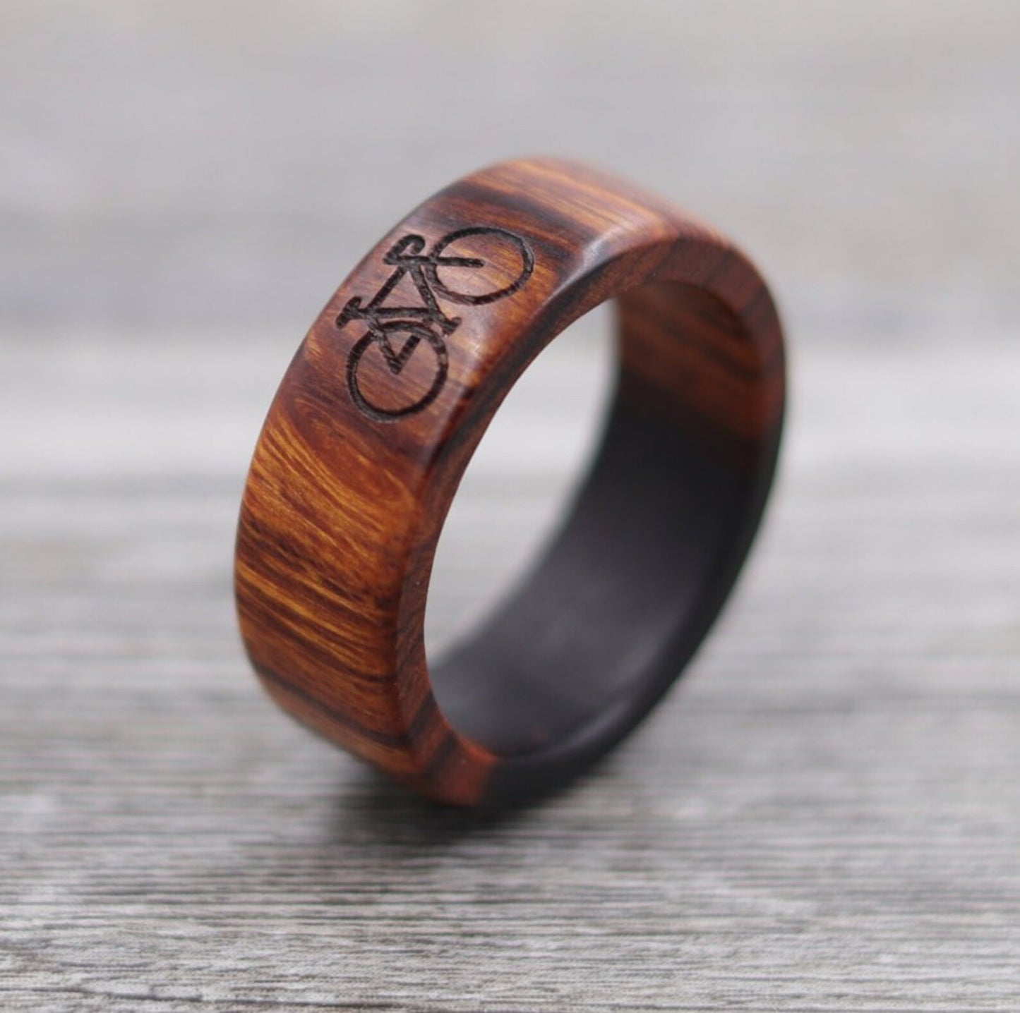 Desert Ironwood Wood Ring - Plain and/or Personalized