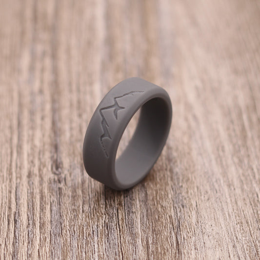 8MM Mountain Outline Silicone Ring