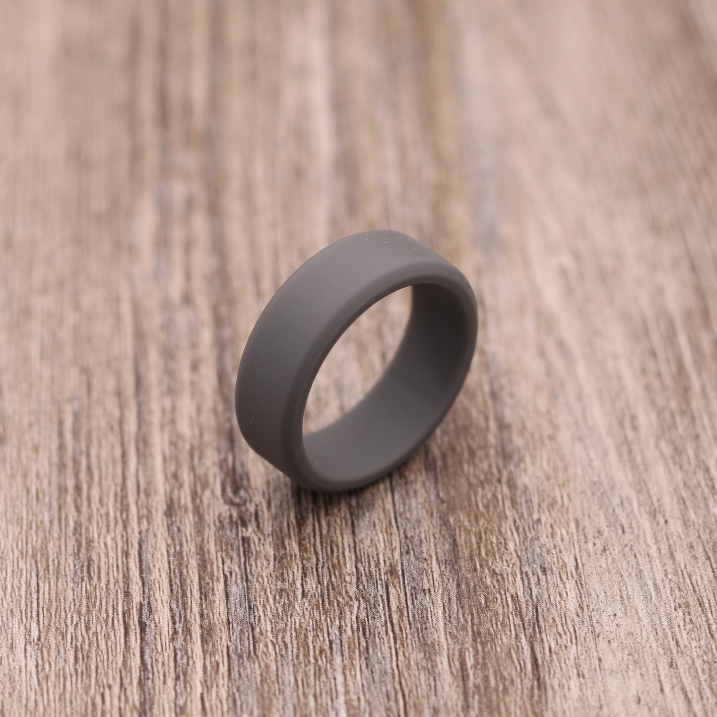 8MM Beveled Edge Silicone Ring - PLAIN/NON-PERSONALIZED
