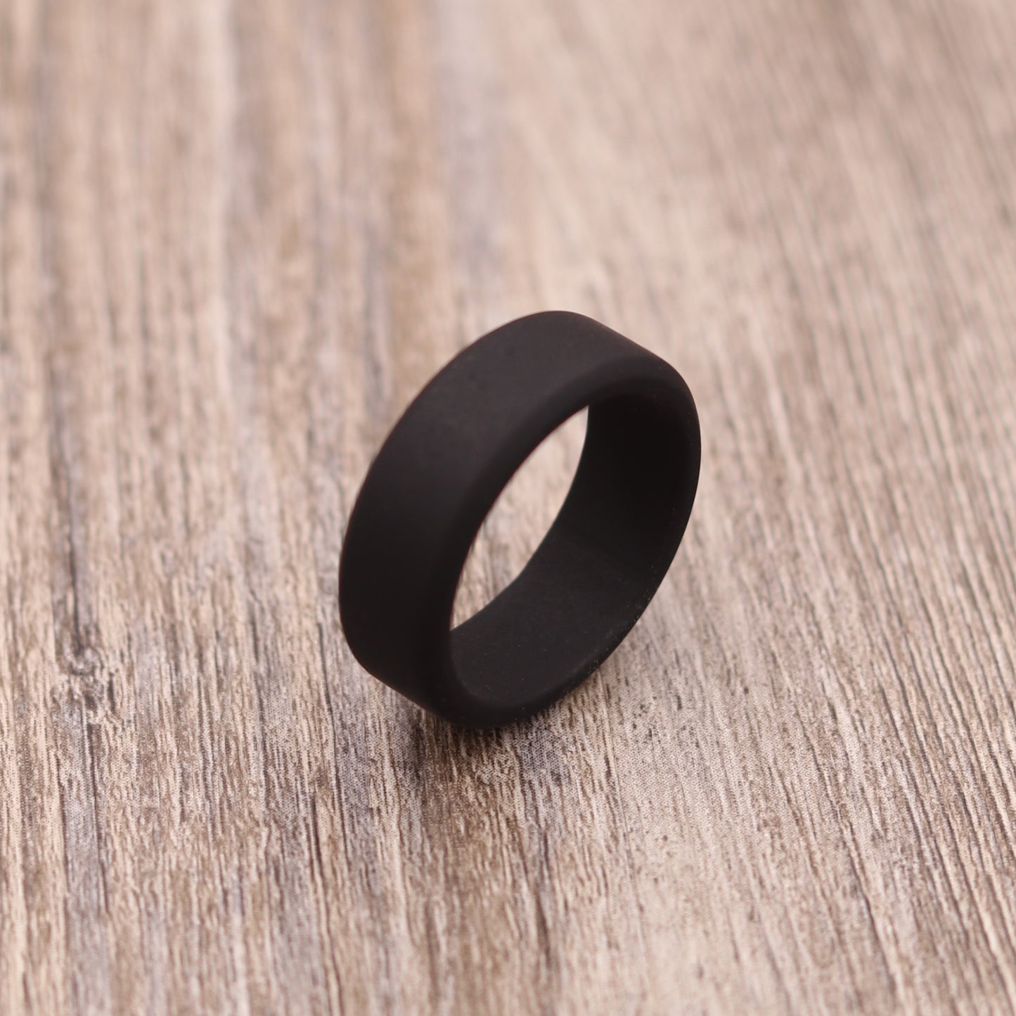8MM Beveled Edge Silicone Ring - PLAIN/NON-PERSONALIZED