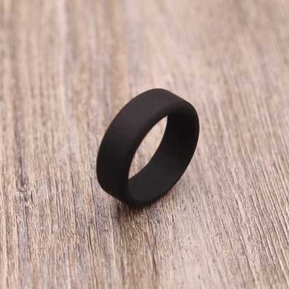 8MM Beveled Edge Silicone Ring - PLAIN/NON-PERSONALIZED