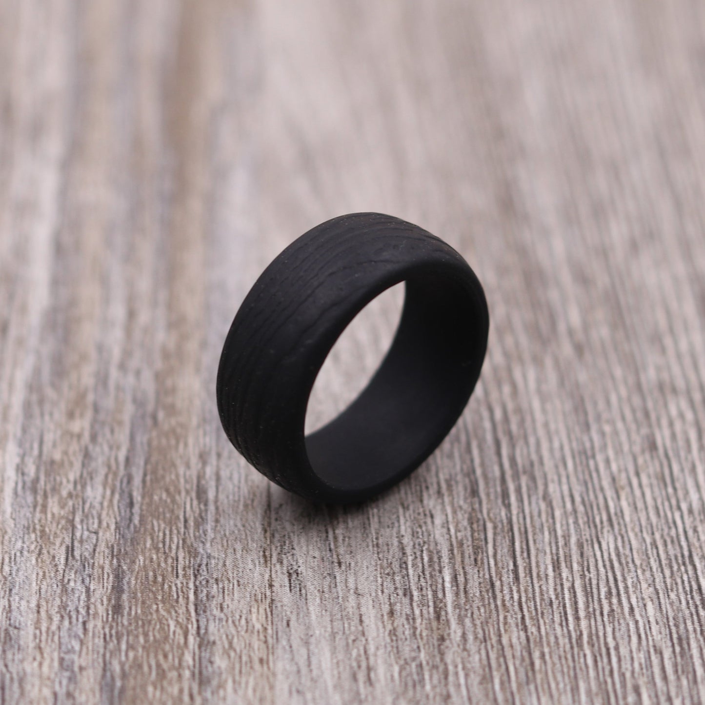 8.7MM Tree Bark Textured Silicone Ring - PLAIN/NON-PERSONALIZED