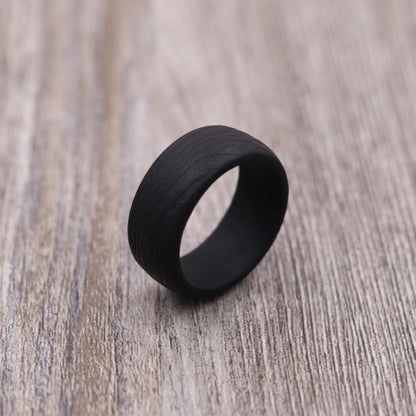 8.7MM Tree Bark Textured Silicone Ring - PLAIN/NON-PERSONALIZED