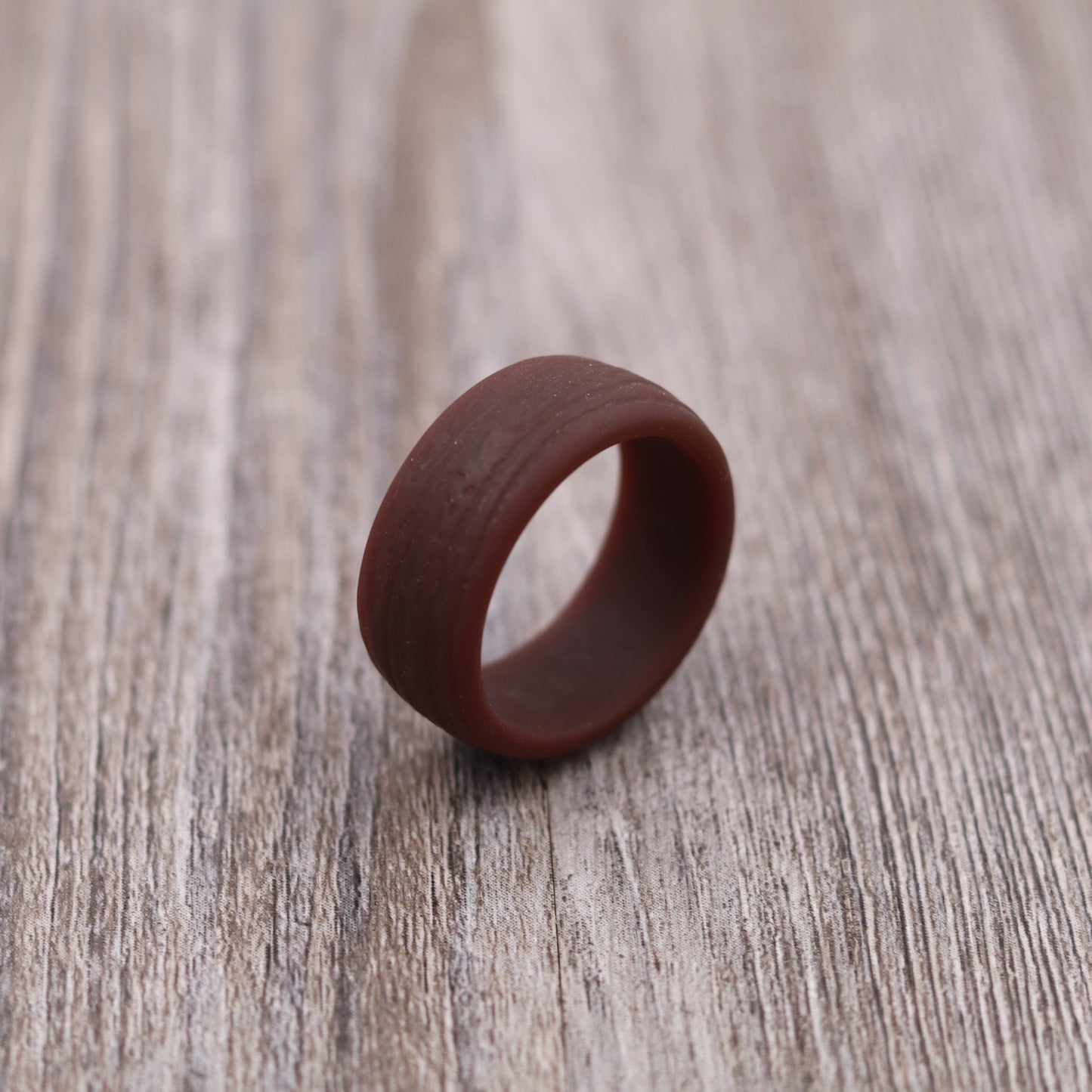 8.7MM Tree Bark Textured Silicone Ring - PLAIN/NON-PERSONALIZED