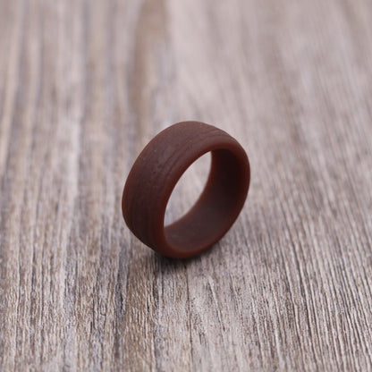 8.7MM Tree Bark Textured Silicone Ring - PLAIN/NON-PERSONALIZED