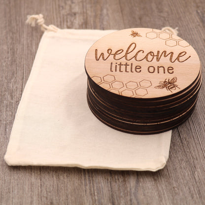 Cute Animals - Baby's Monthly Wood Milestone Markers