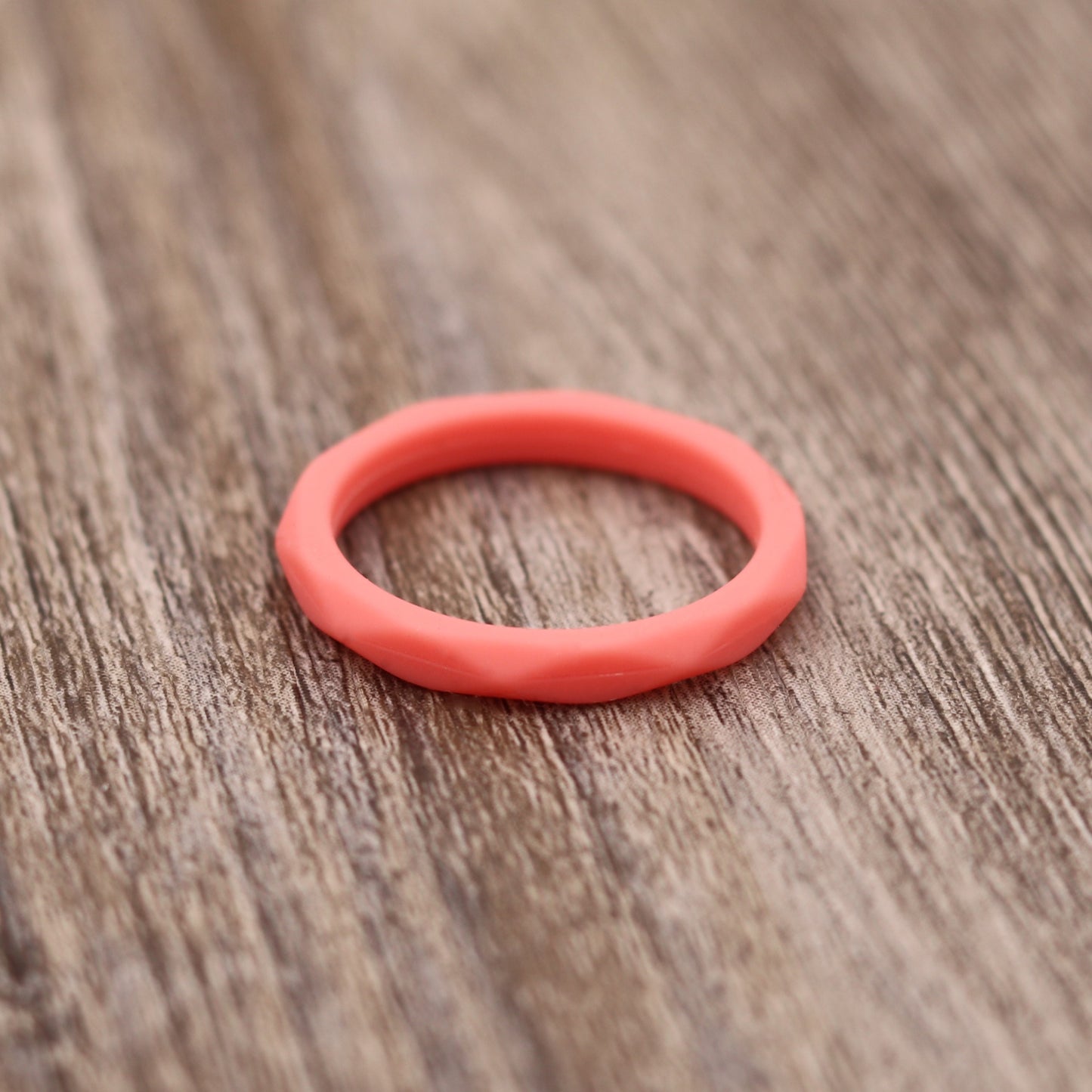 3MM Faceted Silicone Stacking Rings
