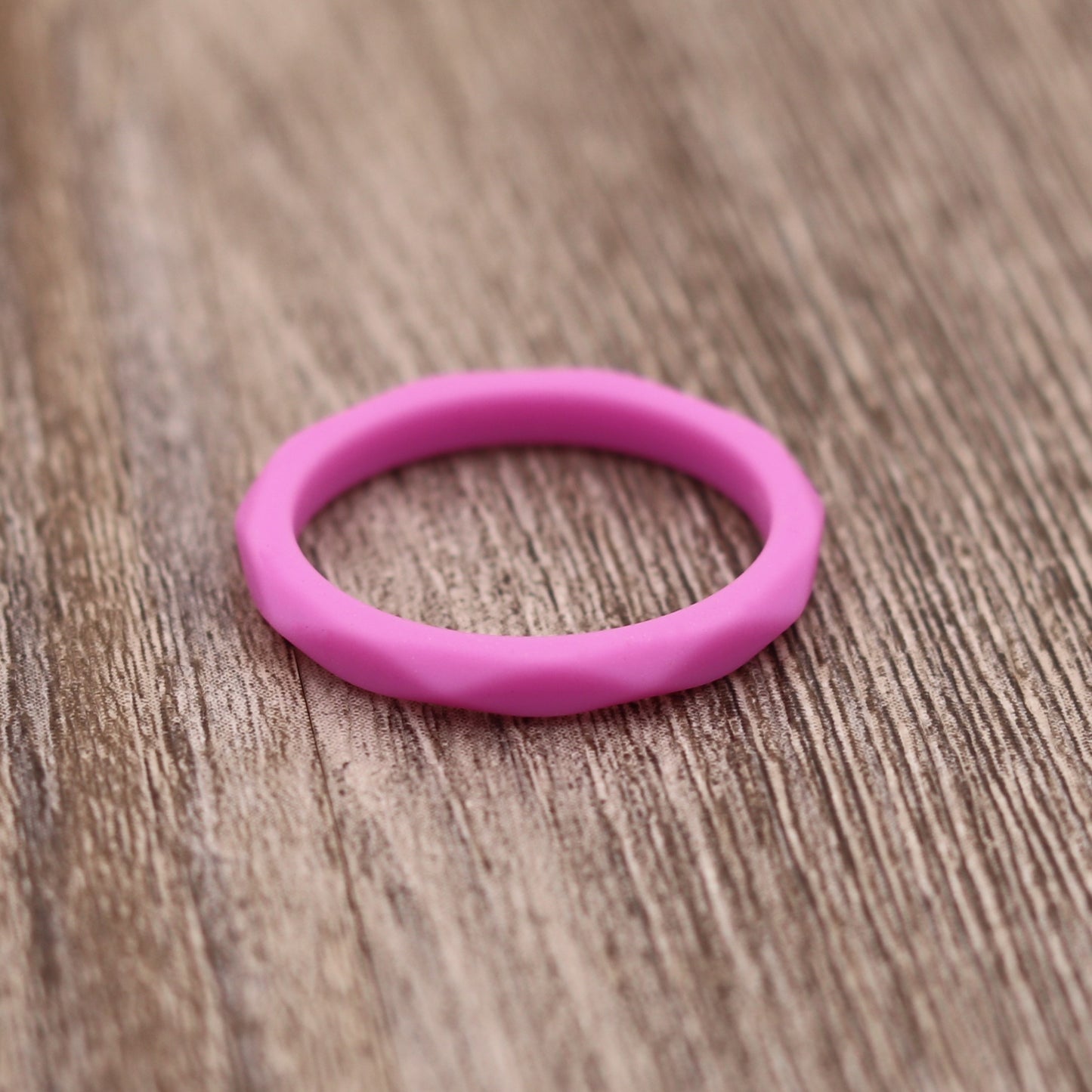 3MM Faceted Silicone Stacking Rings