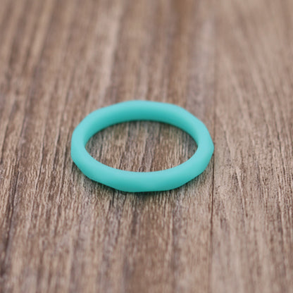 3MM Faceted Silicone Stacking Rings