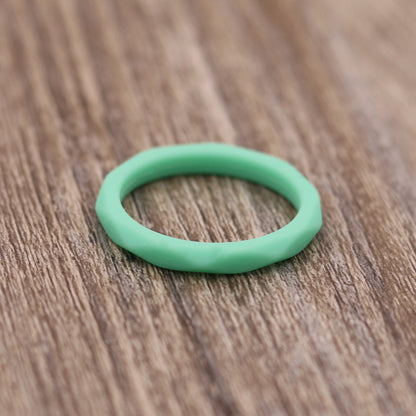 3MM Faceted Silicone Stacking Rings