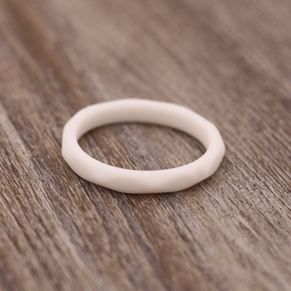 3MM Faceted Silicone Stacking Rings