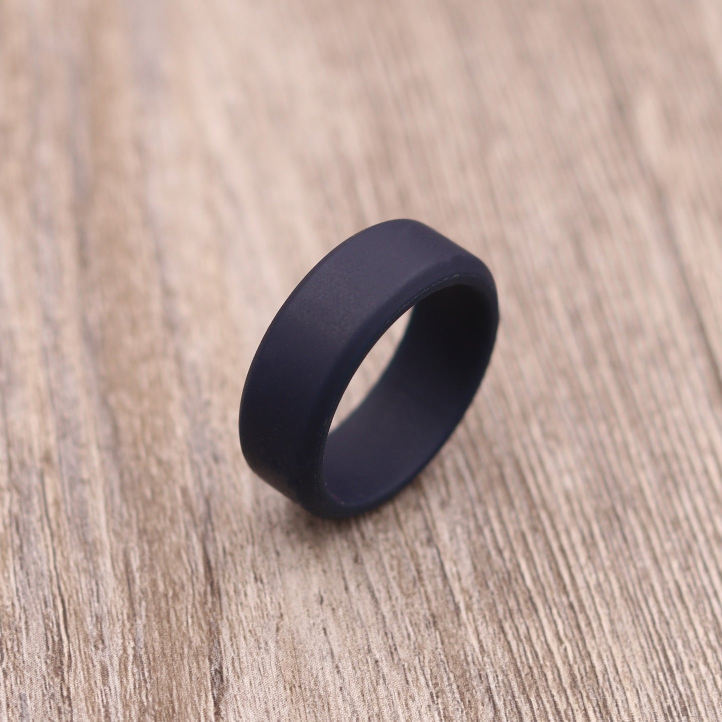 8MM Beveled Edge Silicone Ring - PLAIN/NON-PERSONALIZED