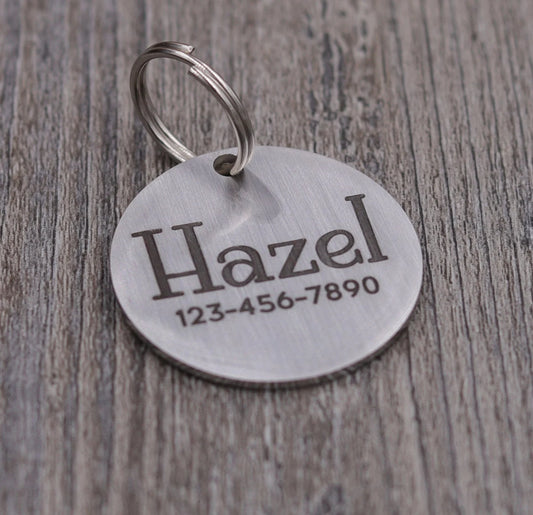 Name & Phone Number Personalized Pet Tag