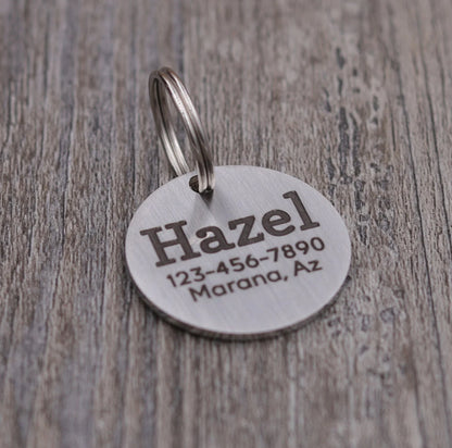 Name, Phone Number, City & State Personalized Pet Tag