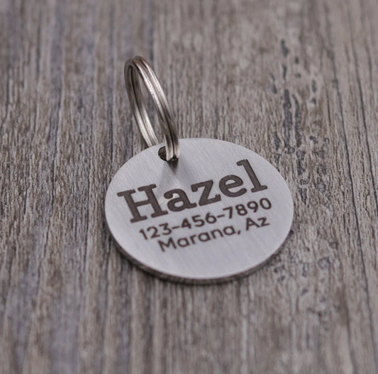 Name, Phone Number, City & State Personalized Pet Tag