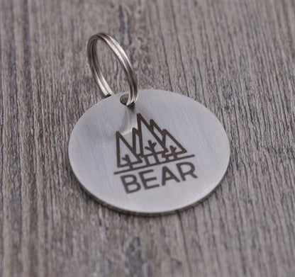 Pine Trees Personalized Pet Tag