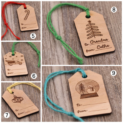 Personalized Wood Christmas Gift Tags