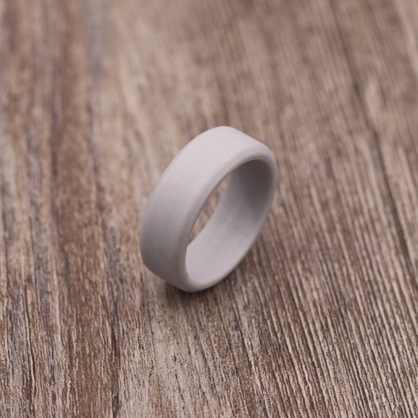 8MM Beveled Edge Silicone Ring - PLAIN/NON-PERSONALIZED