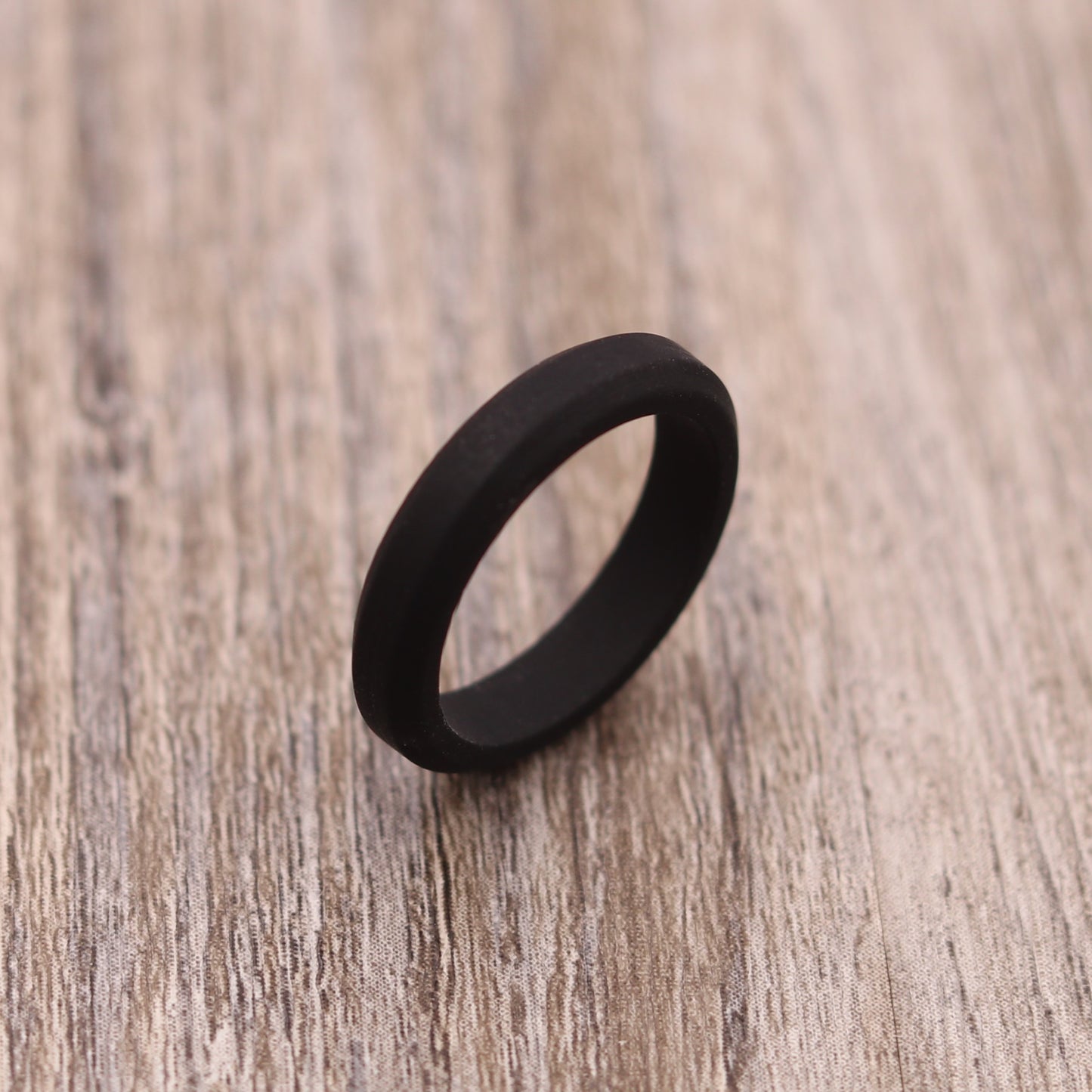 4MM Beveled Edge Silicone Ring - PLAIN/NON-PERSONALIZED