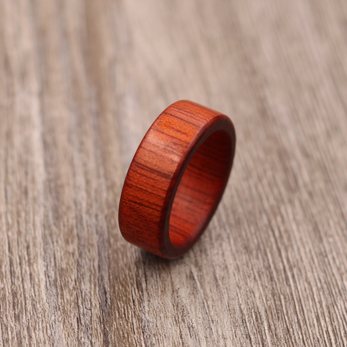 Bloodwood Wood Ring - Plain and/or Personalized