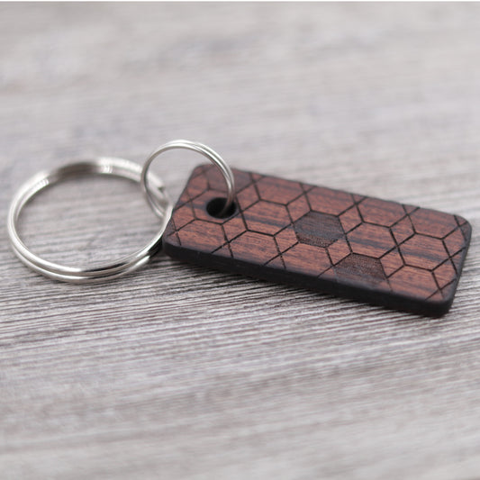 Hexagon Patterned Keychain