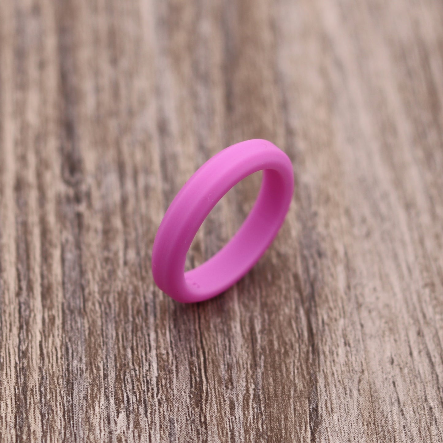 4MM Beveled Edge Silicone Ring - PLAIN/NON-PERSONALIZED
