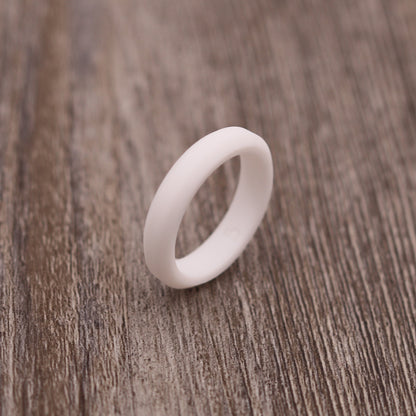 4MM Beveled Edge Silicone Ring - PLAIN/NON-PERSONALIZED