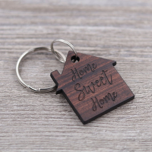 Home Sweet Home Keychain (House-Shaped)
