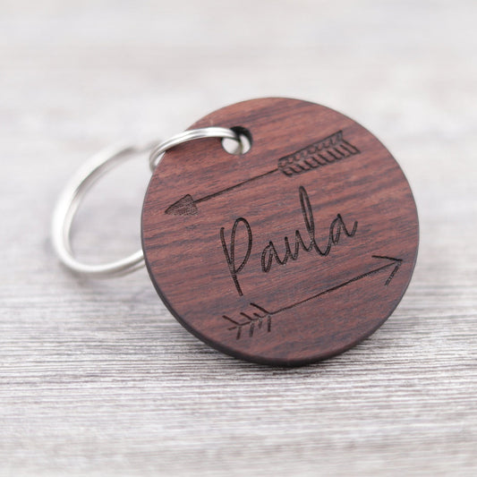 Arrow Name Design Keychain