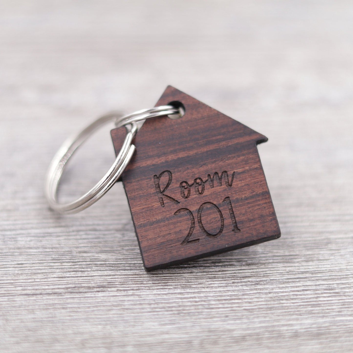 Personalized House Shaped Keychain