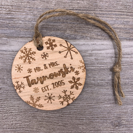 Couples Snowflake Ornament