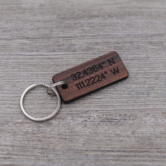 Coordinates Keychain