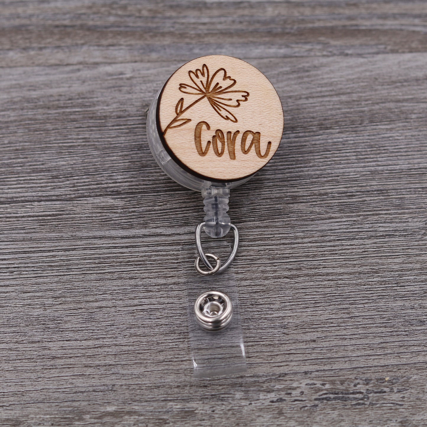 Cosmo Flower Name Badge Reel