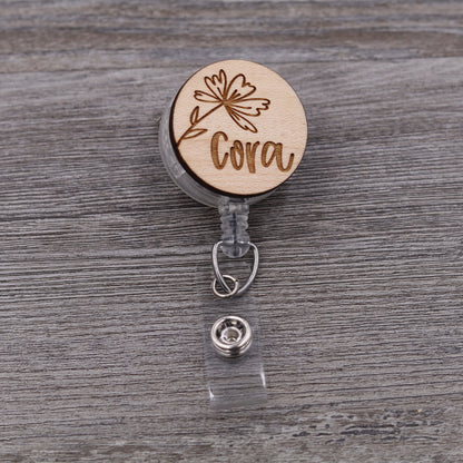 Cosmo Flower Name Badge Reel