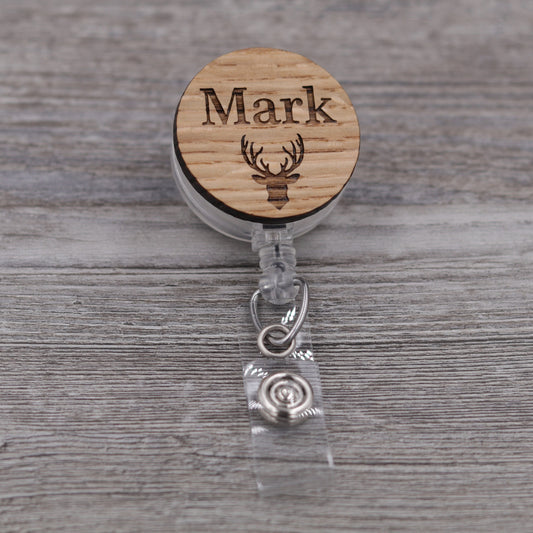 Deer Badge Reel with Name Badge Reel