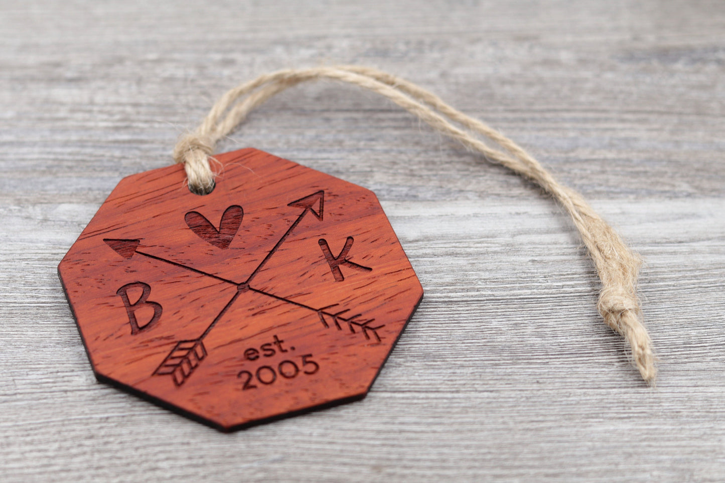 Couples Arrow Design Ornament