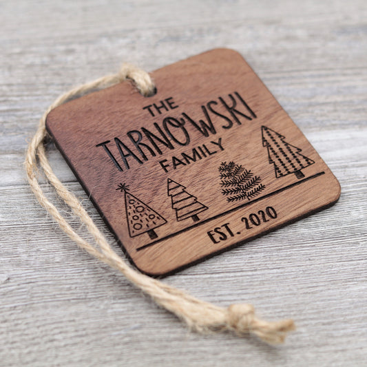 Family Christmas Trees Ornament