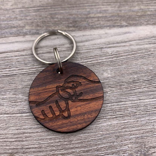 ASL (American Sign Language) Friend Keychain - Circle